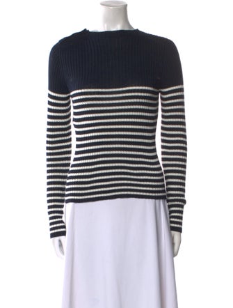 Christian Dior Striped Bateau Neckline Sweater