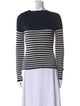Christian Dior Striped Bateau Neckline Sweater