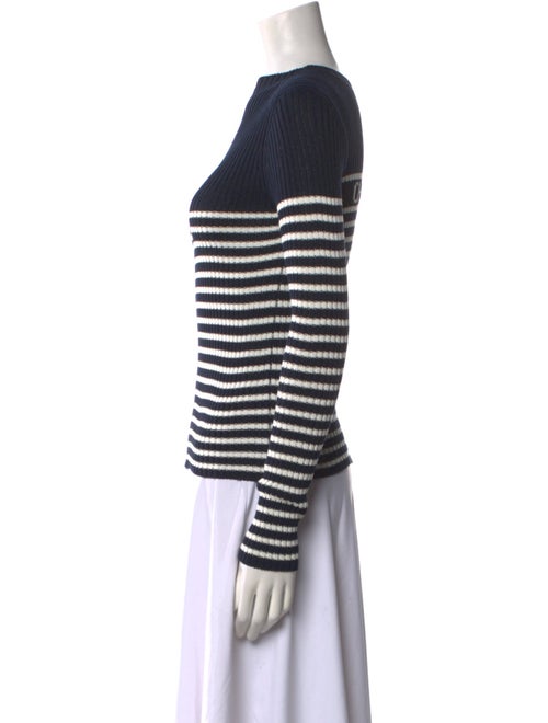 Christian Dior Striped Bateau Neckline Sweater