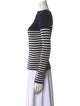 Christian Dior Striped Bateau Neckline Sweater