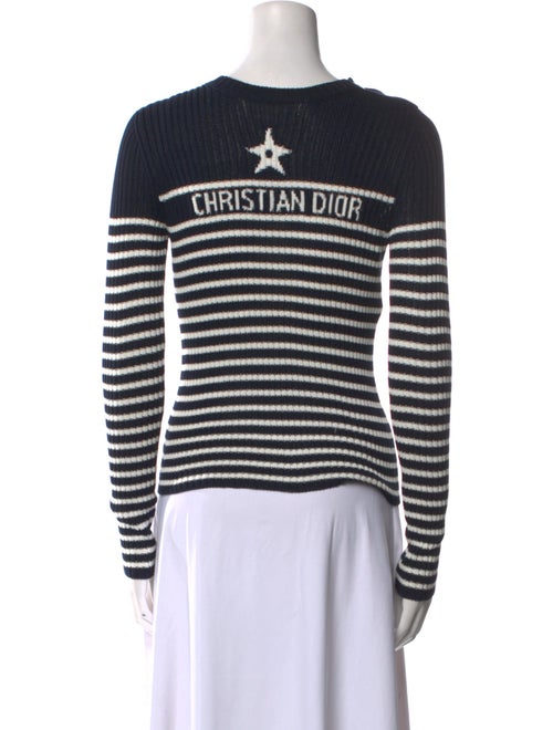 Christian Dior Striped Bateau Neckline Sweater