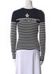 Christian Dior Striped Bateau Neckline Sweater