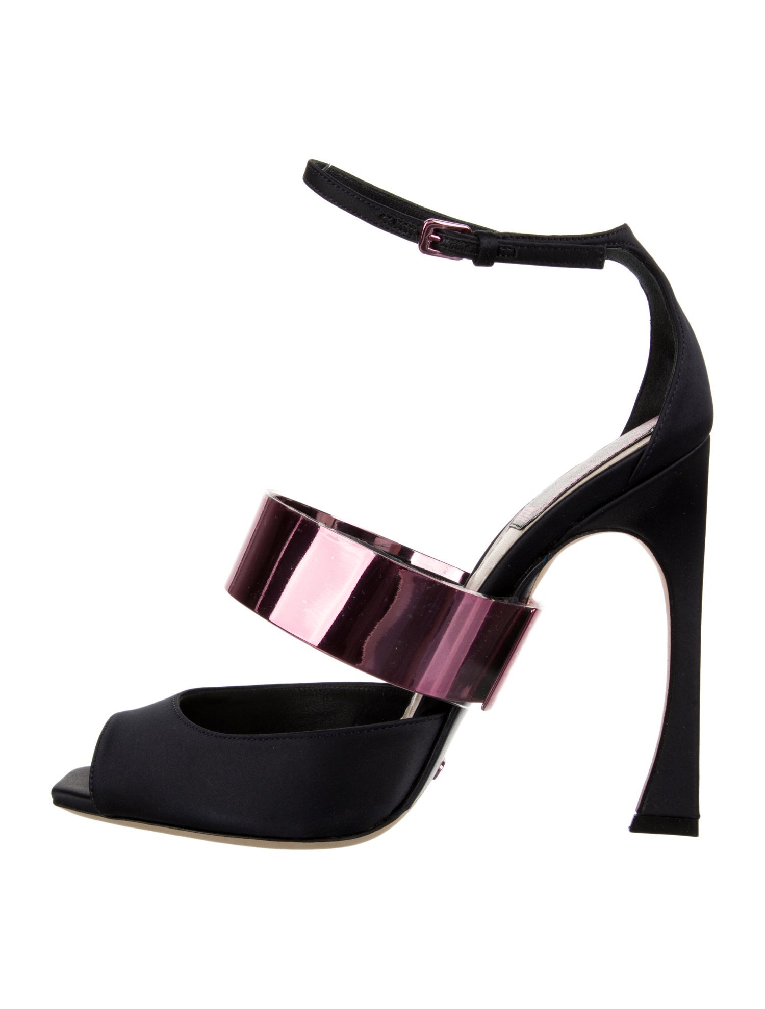 Christian Dior Satin Crystal Embellishments Sandals