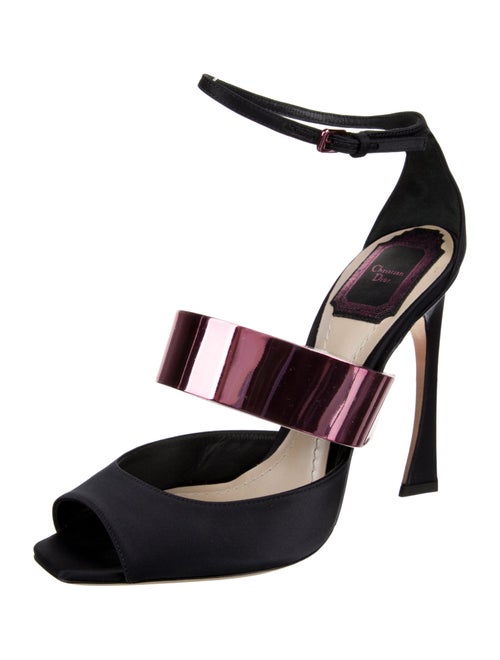 Christian Dior Satin Crystal Embellishments Sandals