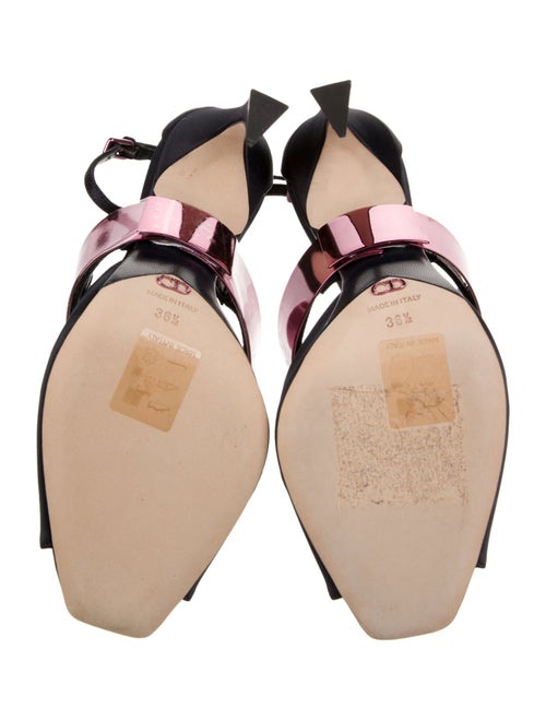 Christian Dior Satin Crystal Embellishments Sandals