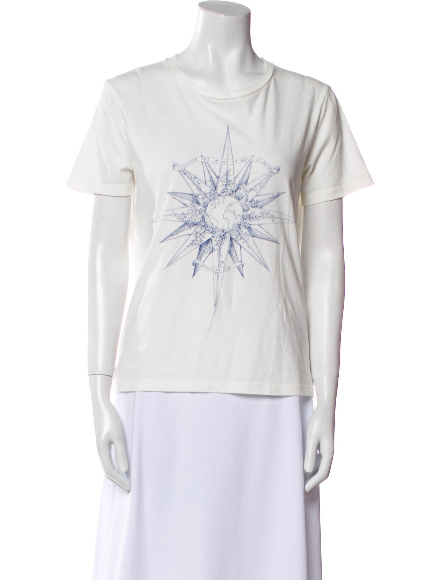 Christian Dior Graphic Print Crew Neck T-Shirt