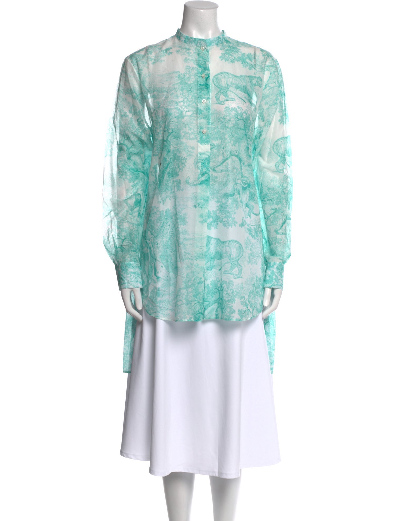 Christian Dior Printed Mock Neck Tunic