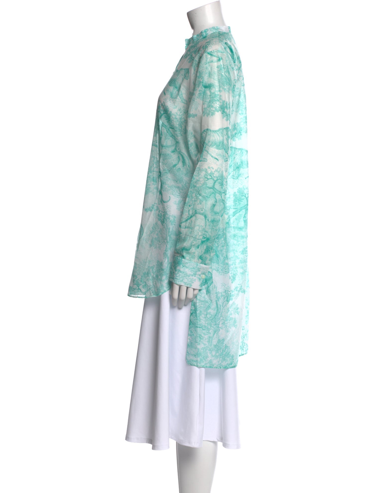 Christian Dior Printed Mock Neck Tunic