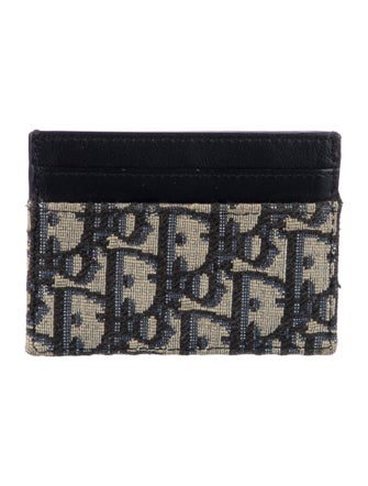 Christian Dior Oblique Jacquard Canvas Card Holder