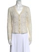 Christian Dior Linen V-Neck Sweater