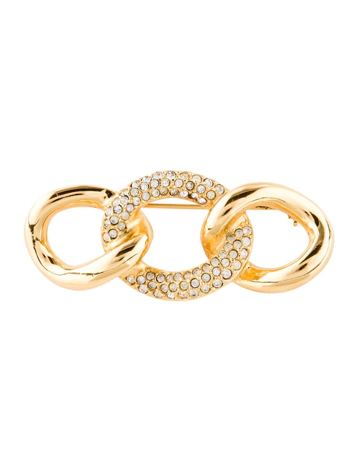 Christian Dior Vintage Crystal Brooch Pin