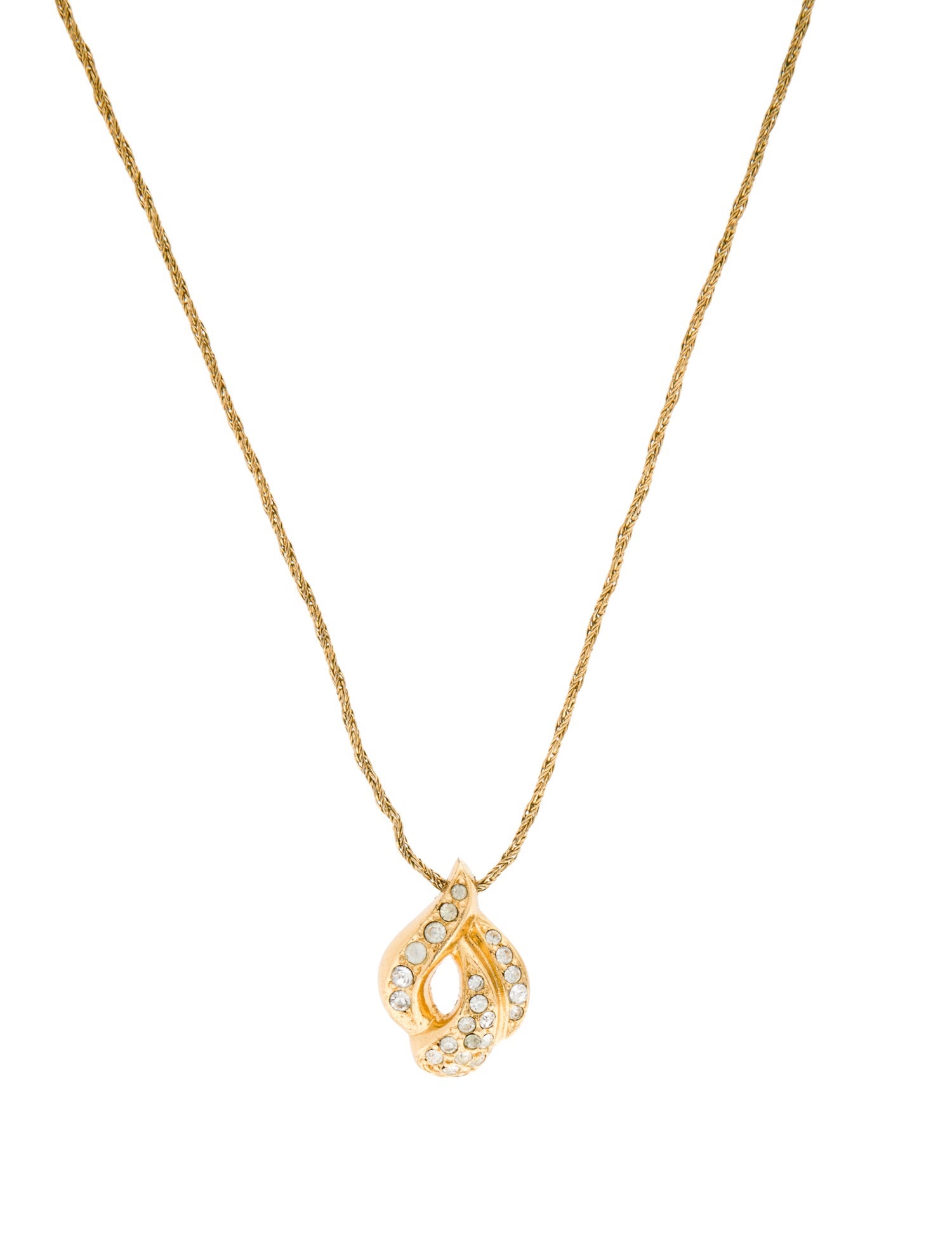 Christian Dior Vintage Crystal Pendant Necklace