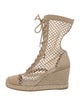 Christian Dior Mesh Mesh Accents Lace-Up Boots