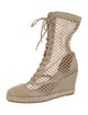 Christian Dior Mesh Mesh Accents Lace-Up Boots