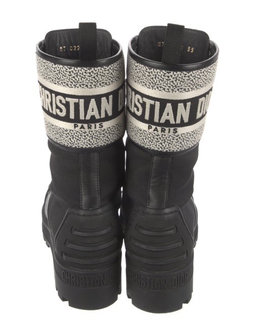 Christian Dior Canvas Striped Combat Boots