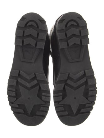 Christian Dior Canvas Striped Combat Boots