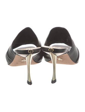 Christian Dior Leather Pleated Accents Slides