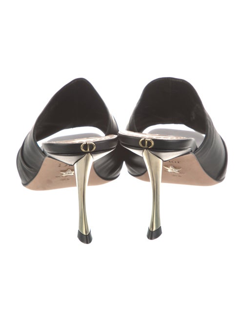 Christian Dior Leather Pleated Accents Slides
