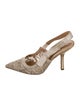 Christian Dior Lace Lace Pattern Slingback Pumps