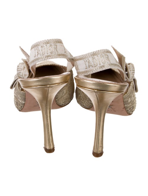 Christian Dior Lace Lace Pattern Slingback Pumps