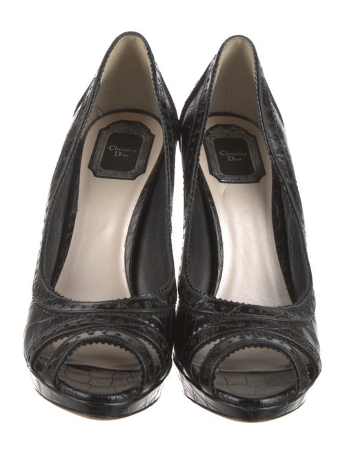 Christian Dior Cannage Pattern Leather Pumps