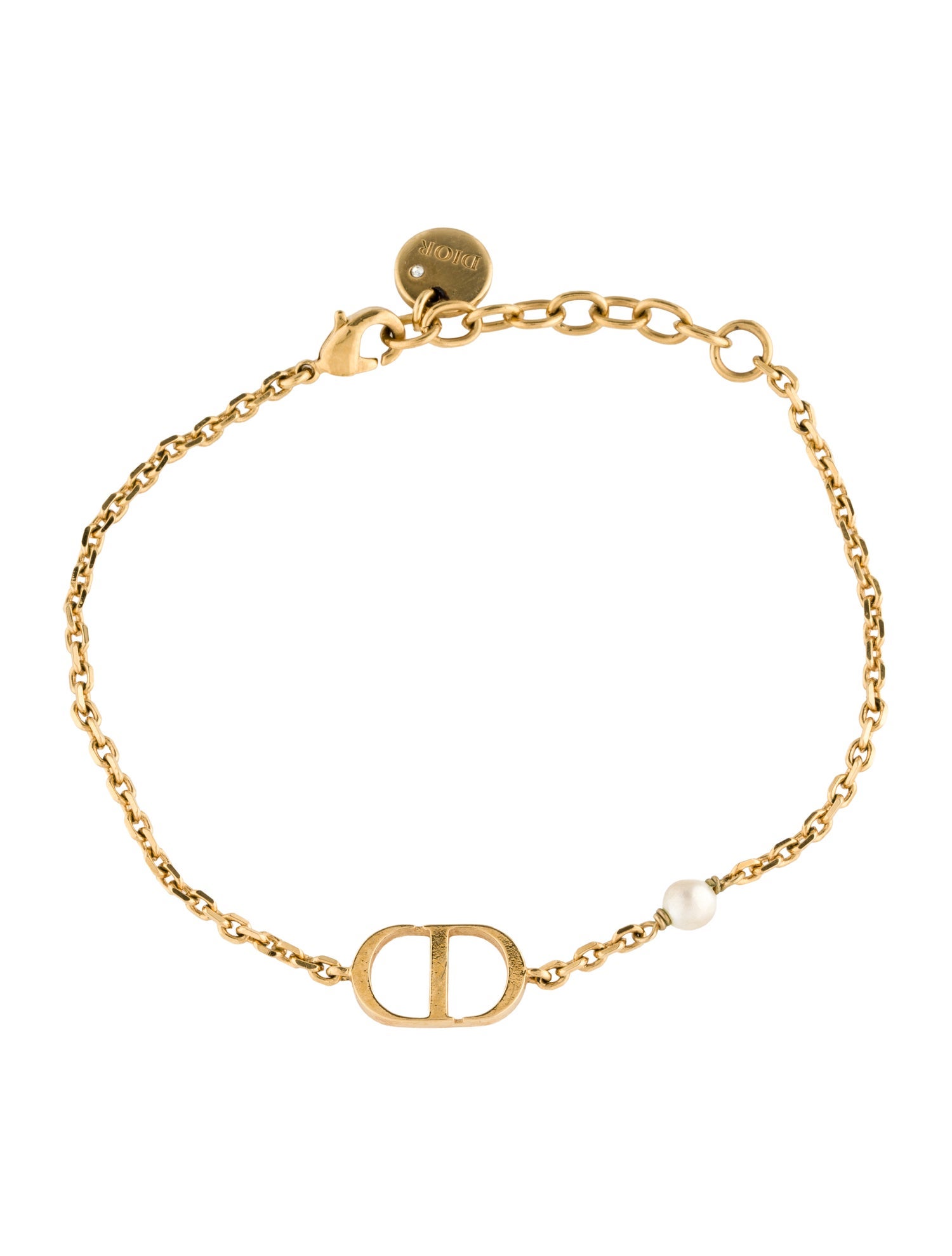 Christian Dior Faux Pearl Petit CD Bracelet