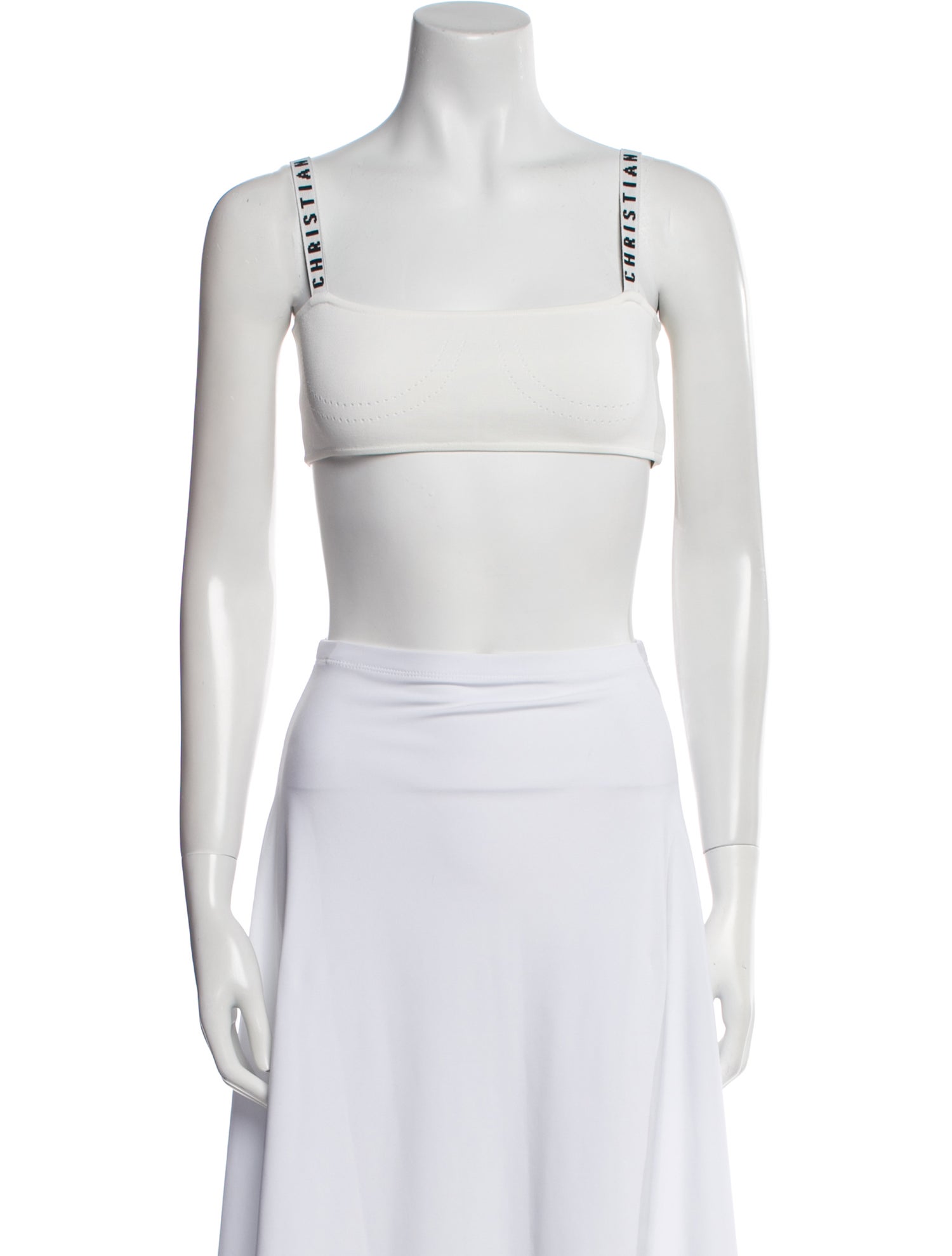 Christian Dior Square Neckline Sleeveless Crop Top