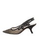Christian Dior Suede Mesh Accents Slingback Pumps