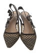 Christian Dior Suede Mesh Accents Slingback Pumps