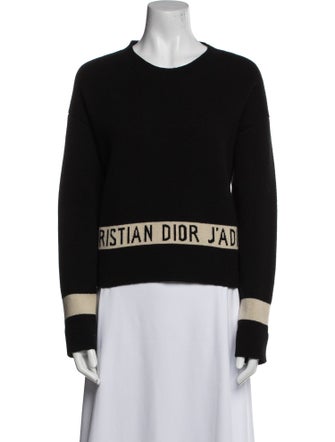 Christian Dior Cashmere Graphic Print Sweater