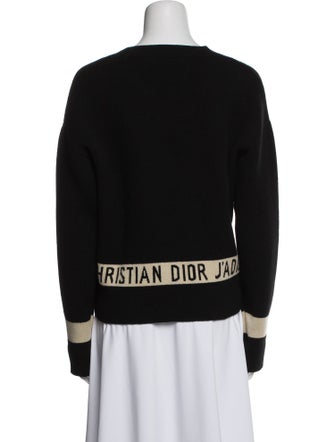 Christian Dior Cashmere Graphic Print Sweater