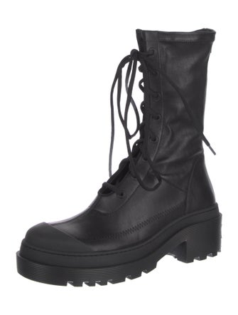 Christian Dior Leather Combat Boots