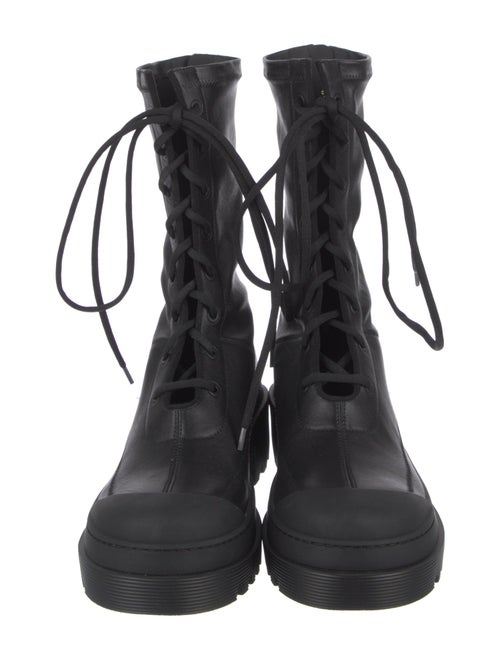 Christian Dior Leather Combat Boots
