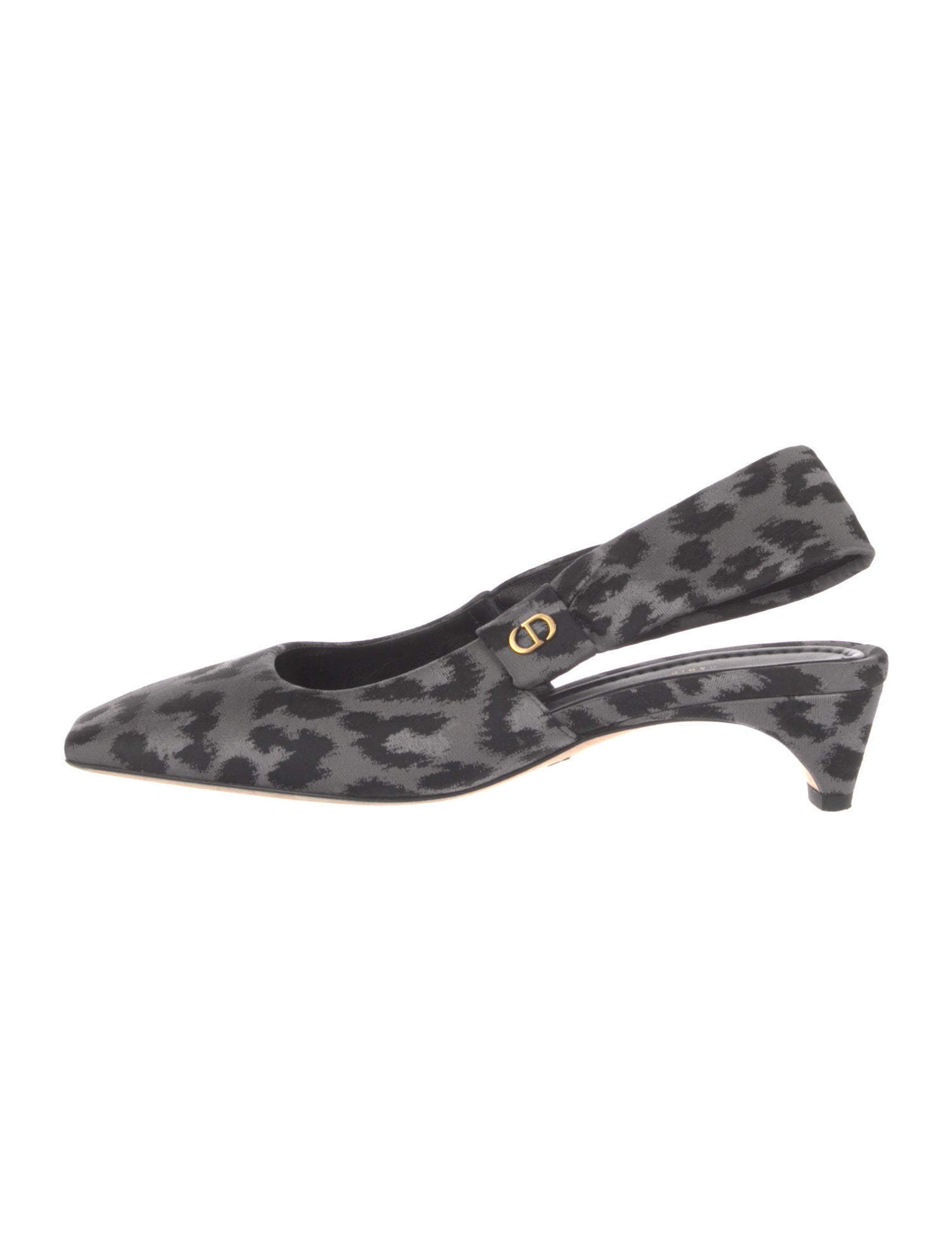 Christian Dior Animal Print Slingback Pumps