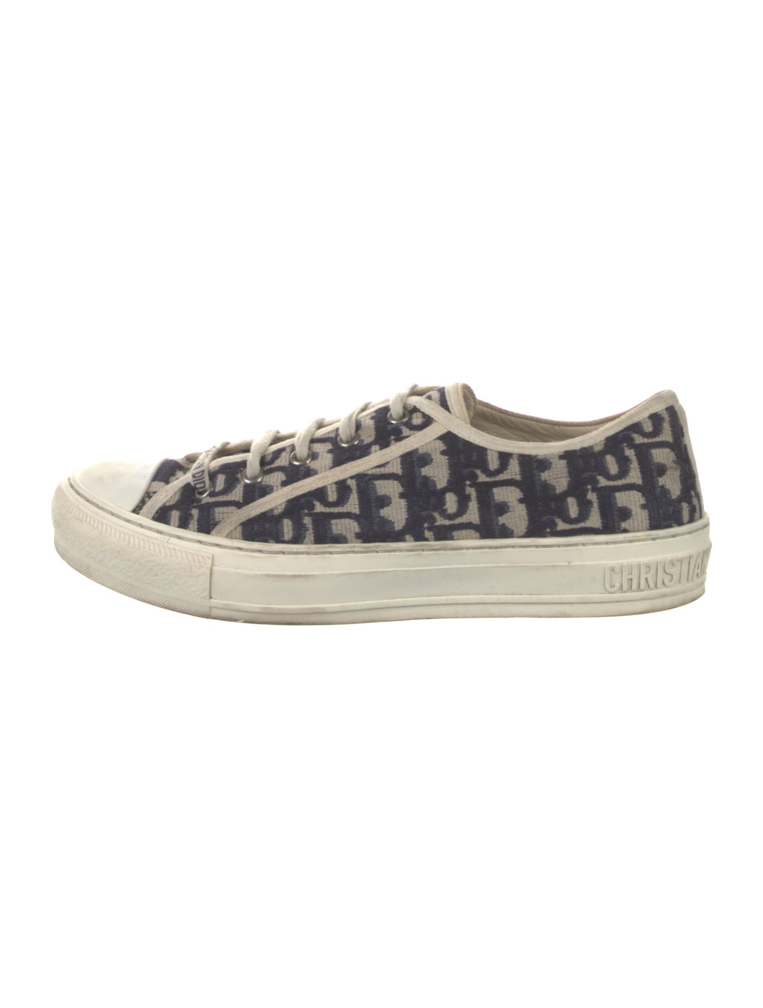 Christian Dior Oblique Jacquard Embroidered Accent Sneakers
