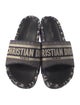 Christian Dior Oblique Jacquard Embroidered Accent Slides