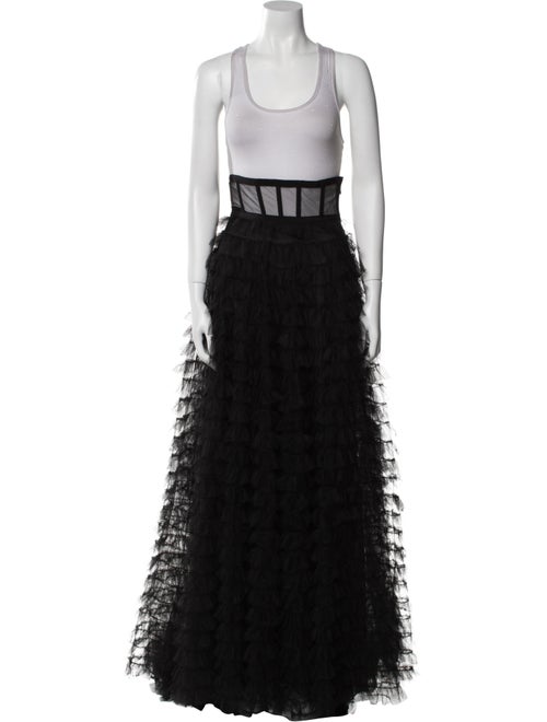 Christian Dior Mesh Accents Long Skirt