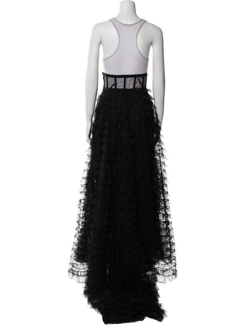 Christian Dior Mesh Accents Long Skirt