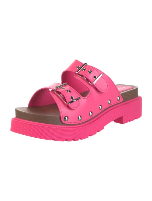 Christian Dior Leather Studded Accents Mules