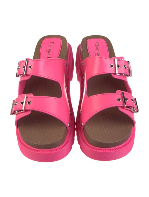 Christian Dior Leather Studded Accents Mules