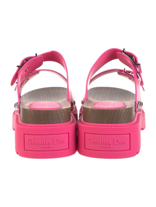 Christian Dior Leather Studded Accents Mules