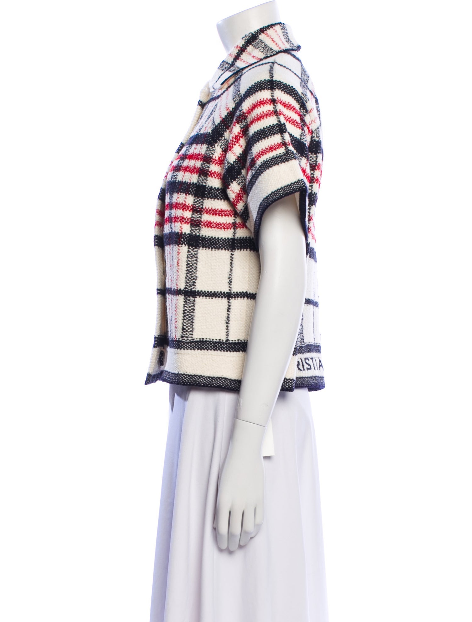 Christian Dior Plaid Print Evening Jacket