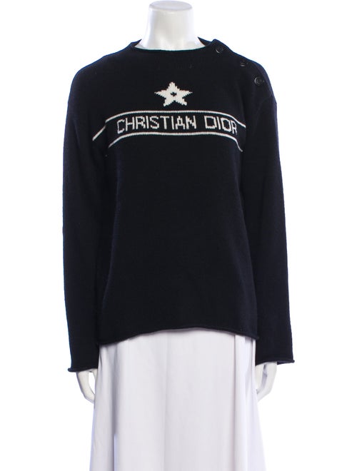 Christian Dior Cashmere Graphic Print Sweater