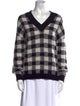 Christian Dior Cashmere Plaid Print Sweater