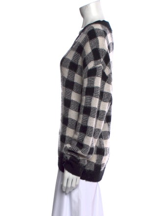 Christian Dior Cashmere Plaid Print Sweater