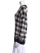 Christian Dior Cashmere Plaid Print Sweater