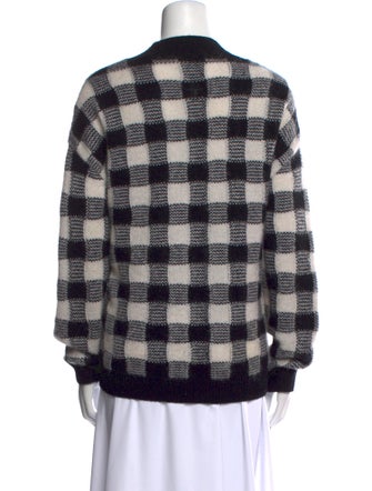 Christian Dior Cashmere Plaid Print Sweater