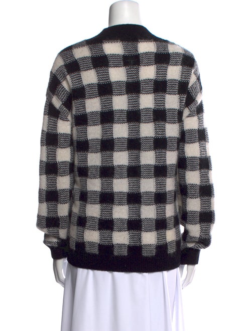 Christian Dior Cashmere Plaid Print Sweater
