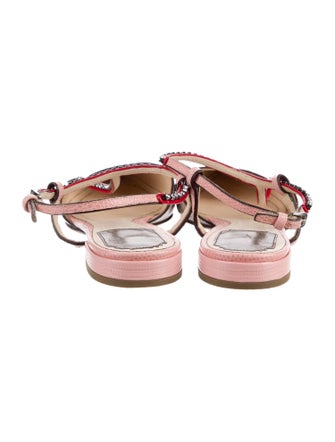 Christian Dior Lizard Animal Print Slingback Flats