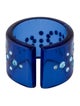 Christian Dior Lucite & Crystal Band Ring